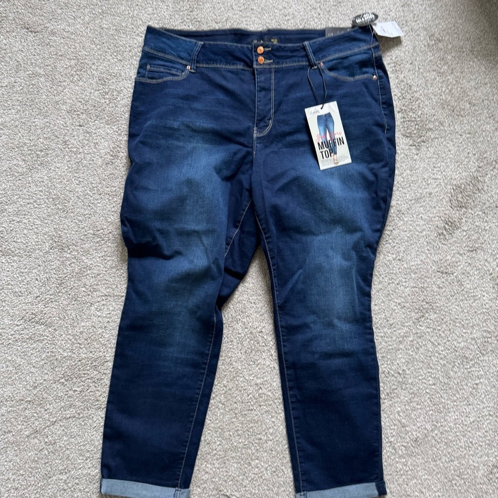 Royalty For Me 2-Button Ankle Cuff Jeans